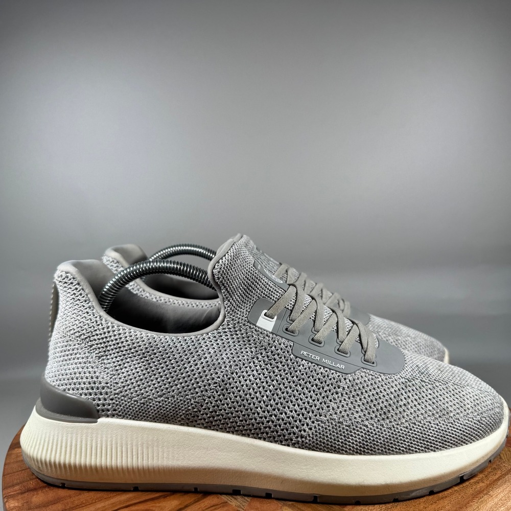 Peter Millar Hyperlight Apollo Womens 10 Grey Knit Sneakers LS23EF11